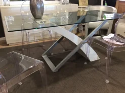 Outlet Tavolo in vetro rettangolare Unique   a prezzo scontato Tavoli
