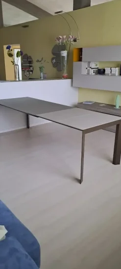 New Tavolo in vetro rettangolare Genio in offerta outlet Tavoli