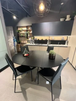 Tavolo in vetro rotondo Barone con vetro velvet antigraffio a prezzo ribassato^Bontempi Hot