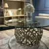 Hot Tavolo in vetro rotondo Medea in offerta outlet Tavoli