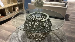 Hot Tavolo in vetro rotondo Medea in offerta outlet Tavoli