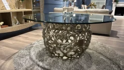 Hot Tavolo in vetro rotondo Medea in offerta outlet Tavoli