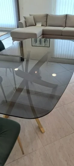 Online Tavolo in vetro sagomato Artistico in offerta outlet Tavoli