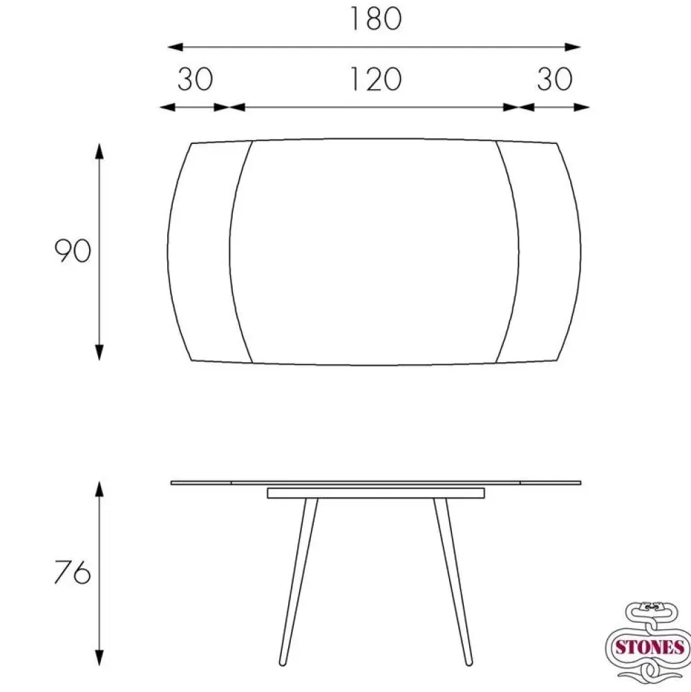 Tavolo Kyoto 4 in OFFERTA OUTLET^Stones Sale
