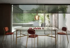 Md work Tavolo Table luxury calacatta ottone PREZZI OUTLET- Tavoli