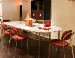 Md work Tavolo Table luxury calacatta ottone PREZZI OUTLET- Tavoli