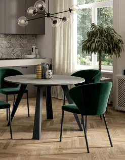 Sale TAVOLO  Tavolo rotondo allungabile cemento SCONTATO a PREZZI OUTLET Tavoli