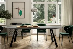 Sale TAVOLO  Tavolo rotondo allungabile cemento SCONTATO a PREZZI OUTLET Tavoli