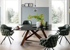 Alta Corte Tavolo Metal in legno rovere massello di scontato del 30%- Tavoli