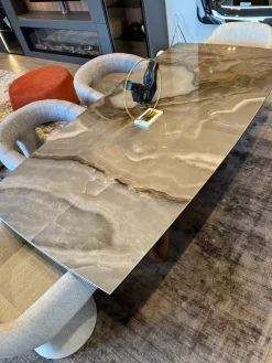 Tavolo Onda in ceramica Allungabile scontato 41%^Di Lazzaro New