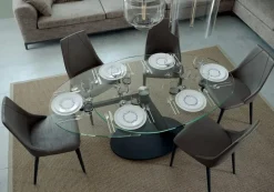 Hot Tavolo One in vetro Ovale allungabile scontato 30% Tavoli