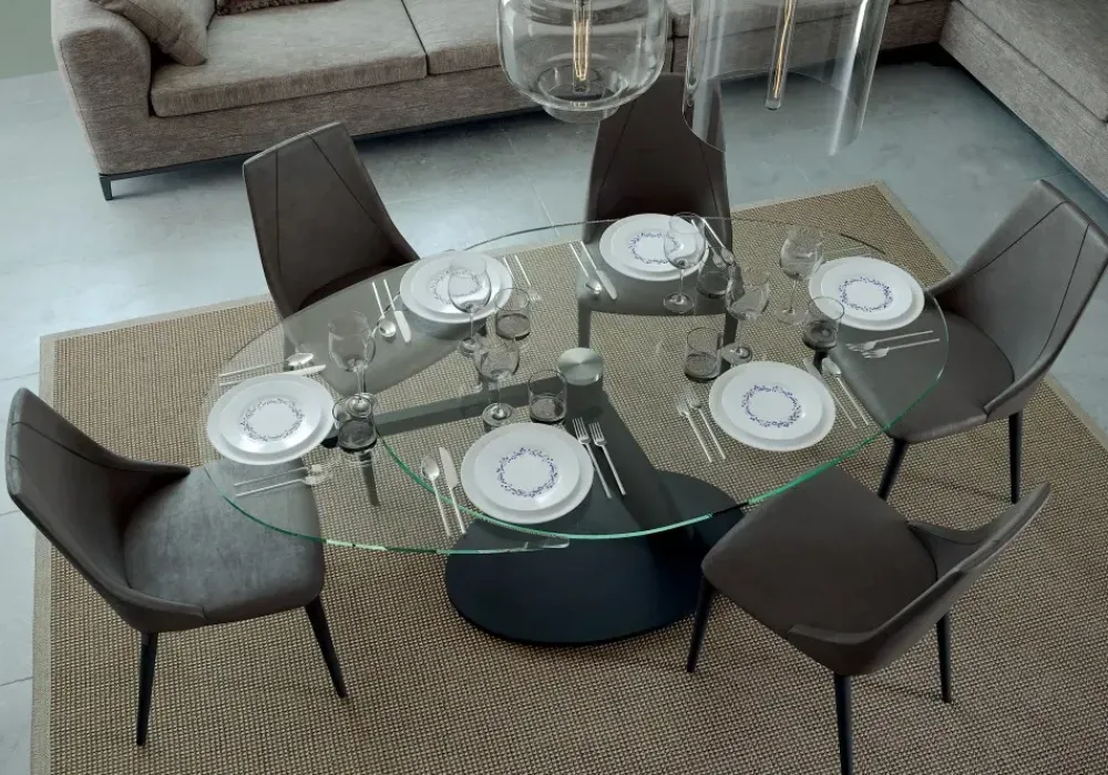 Hot Tavolo One in vetro Ovale allungabile scontato 30% Tavoli