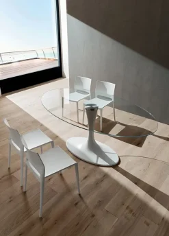 Sale Tavolo ovale in ceramica Ruud in Offerta Outlet Tavoli