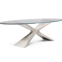 Tavolo ovale in vetro Ratatani di in Offerta Outlet^Artigianale Online