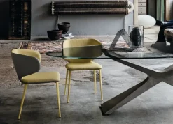 Tavolo ovale in vetro Ratatani di in Offerta Outlet^Artigianale Online