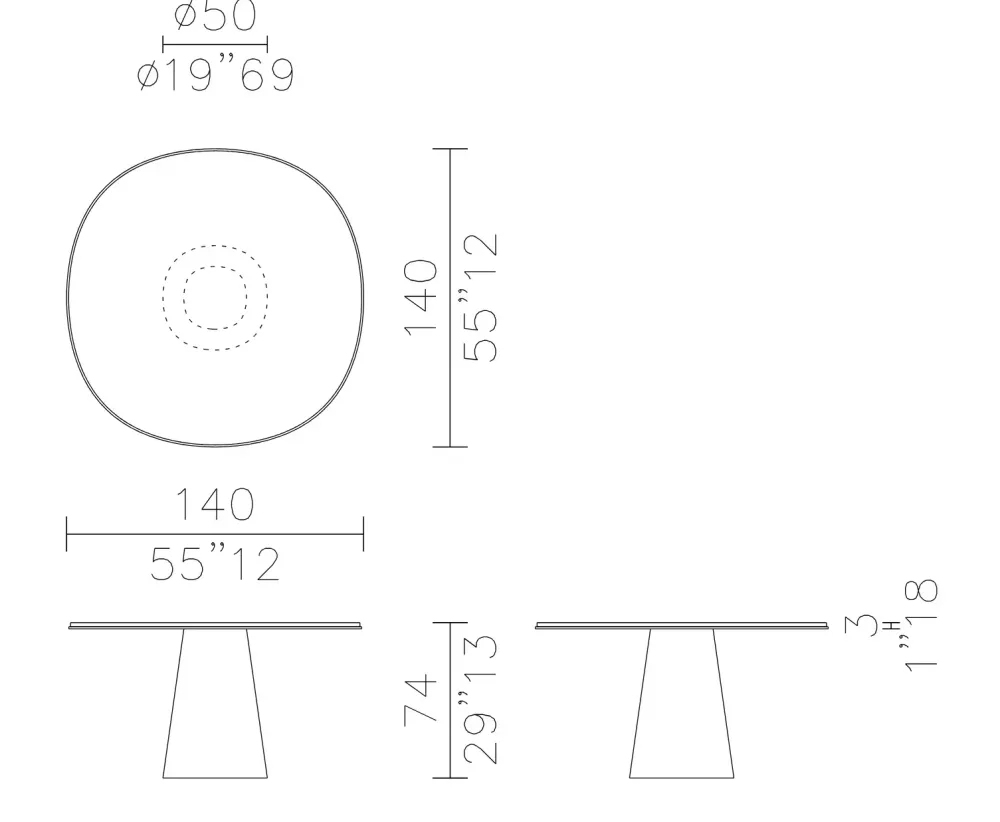 Tavolo Owen di scontato del 40%^Meridiani Clearance