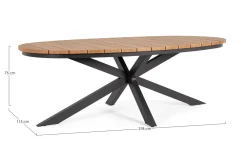 Tavolo per l'esterno modello Tavolo zelmar con 6 poltroncine con forte sconto^Bizzotto Clearance