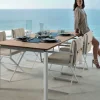 Tavolo per l'esterno modello Domino da 160/215 teak/bianco con forte sconto^Talenti Hot