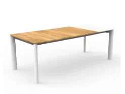 Tavolo per l'esterno modello Domino da 160/215 teak/bianco con forte sconto^Talenti Hot