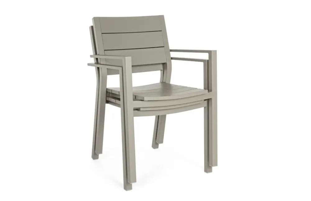 Tavolo per l'esterno Tavolo skipper tortora con 6 poltroncine shark tortora a prezzo scontato^Bizzotto Discount