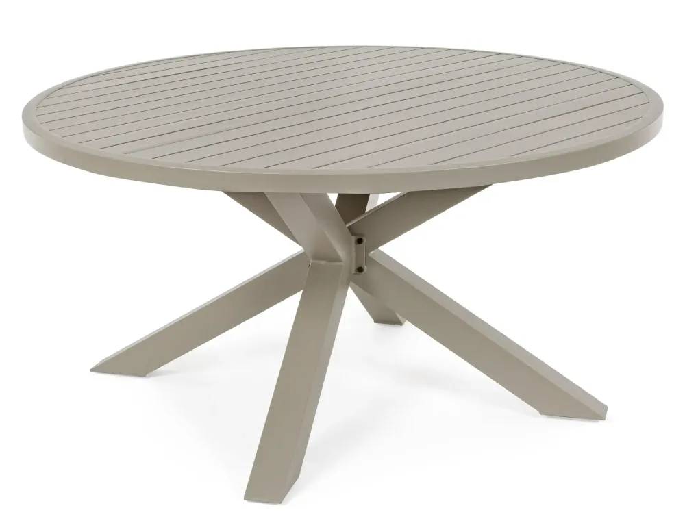 Tavolo per l'esterno Tavolo skipper tortora con 6 poltroncine shark tortora a prezzo scontato^Bizzotto Discount