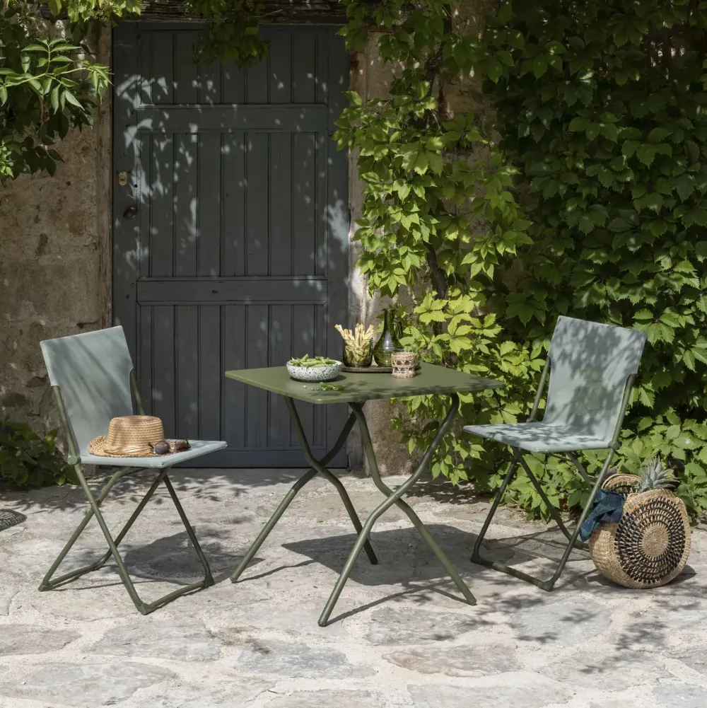 Sale Tavolo per l'esterno Tavolo balcony verde moss lafuma a marchio a prezzo ribassato Tavoli Da Giardino