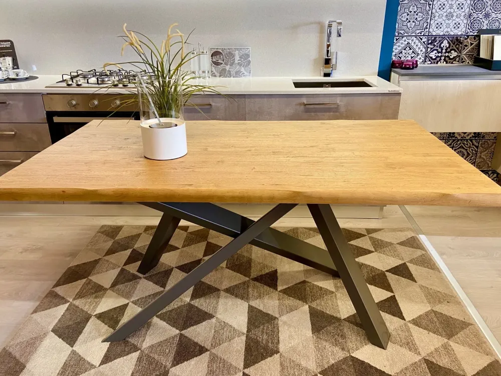 FGF Mobili Tavolo rettangolare a cavalletto Walking groove Fgf scontato- Tavoli