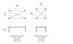 Horm Tavolo rettangolare a quattro gambe Tutù scontato- Tavoli