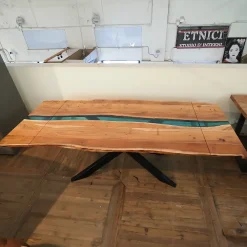 Tavolo rettangolare allungabile Tavolo teak e resina l allungabile  ^Nuovi Mondi Collection New