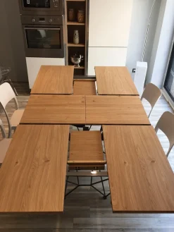Tavolo rettangolare allungabile e allargabile Fil8 in Rovere^Collezione esclusiva Discount