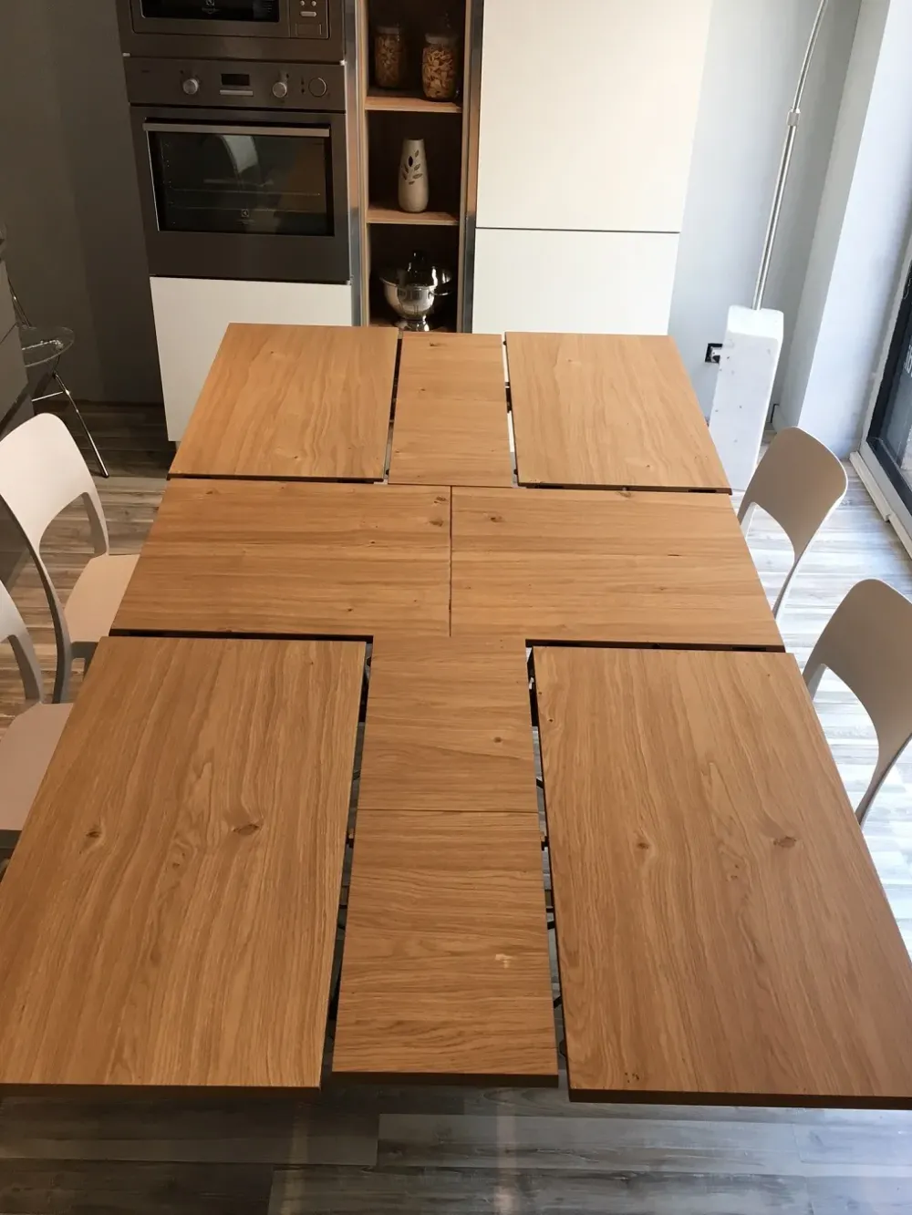 Tavolo rettangolare allungabile e allargabile Fil8 in Rovere^Collezione esclusiva Discount