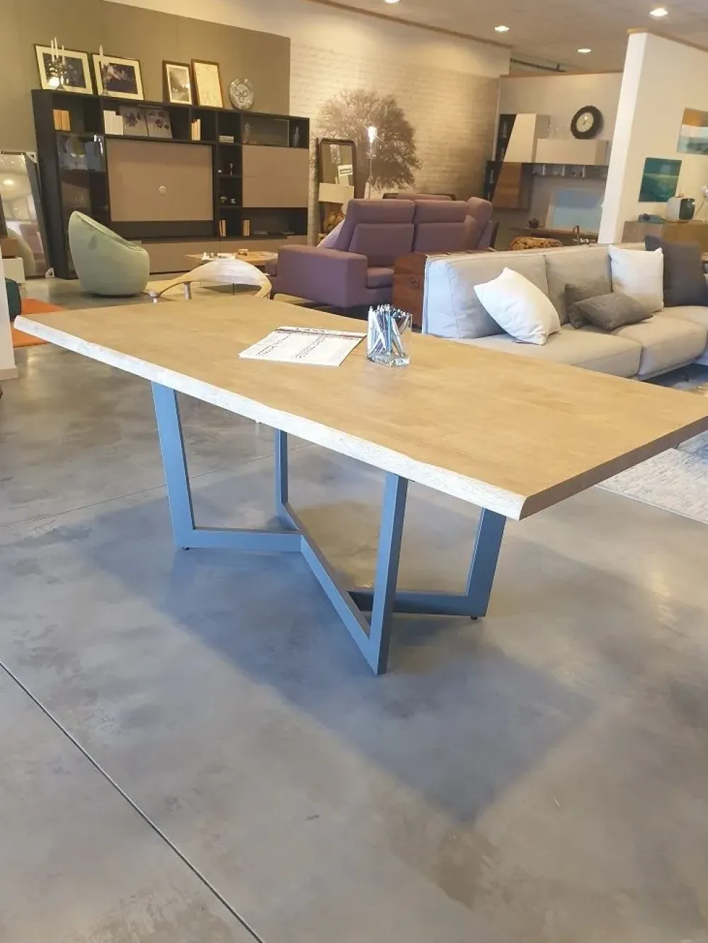 FGF Mobili Tavolo rettangolare con basamento centrale Rio estensibile scontato- Tavoli