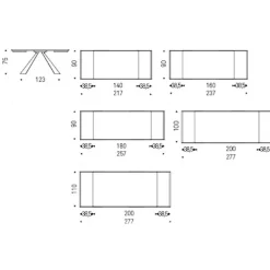 Tavolo rettangolare Eliot wood drive scontato del 40%^Cattelan Italia Discount