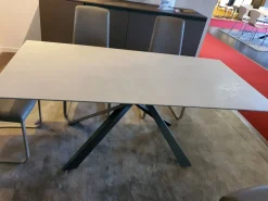 Ozzio Tavolo rettangolare in ceramica Diago di in Offerta Outlet- Tavoli