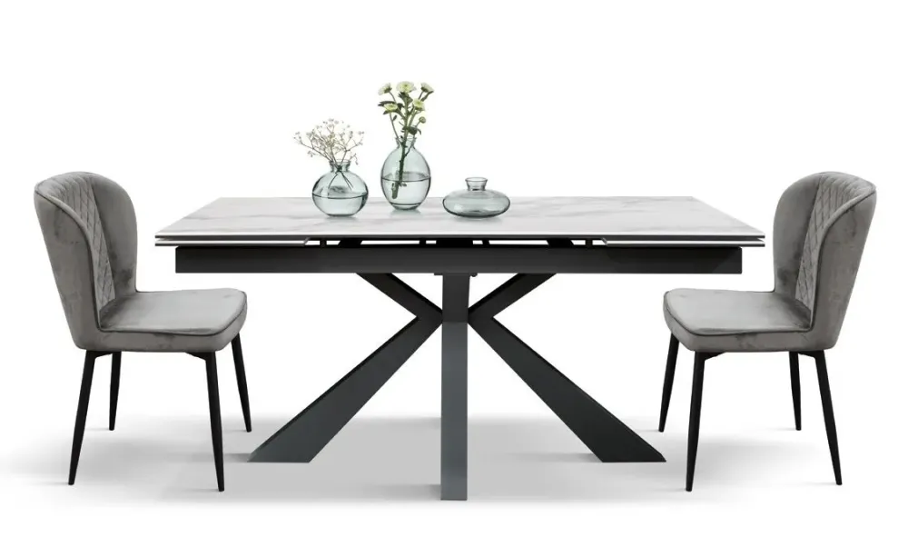 Md work Tavolo rettangolare in ceramica Tavolo allungabile ceramica bianco statuario di in Offerta Outlet- Tavoli