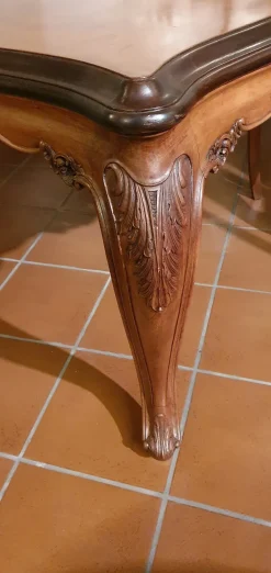 Tavolo rettangolare in legno Chippendale rettangolare di in Offerta Outlet^Artigianale Best