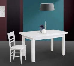 Artigianale Tavolo rettangolare in legno Evry in Offerta Outlet- Tavoli