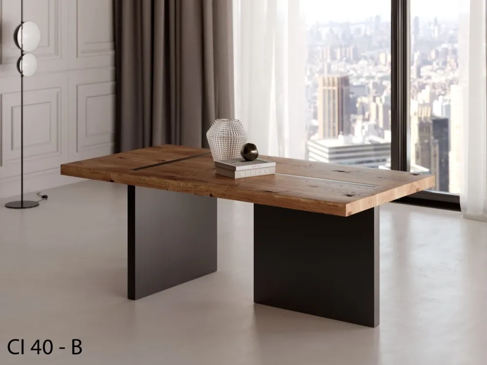 Le Fablier Tavolo rettangolare in legno Caracas di in Offerta Outlet- Tavoli