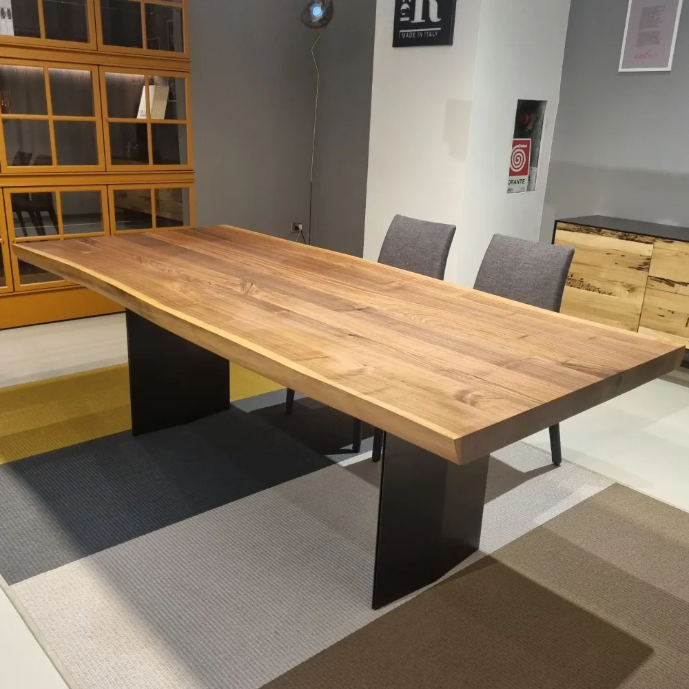 Online Tavolo rettangolare in legno Sky-natura extra natural sides di in Offerta Outlet Tavoli