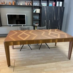 Artigianale Tavolo rettangolare in legno Tavolo 900 decò di in Offerta Outlet- Tavoli