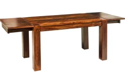 Tavolo rettangolare in legno etnico Perth. Allunghe a scomparsa. Outlet a prezzo scontato.^Outlet Etnico New