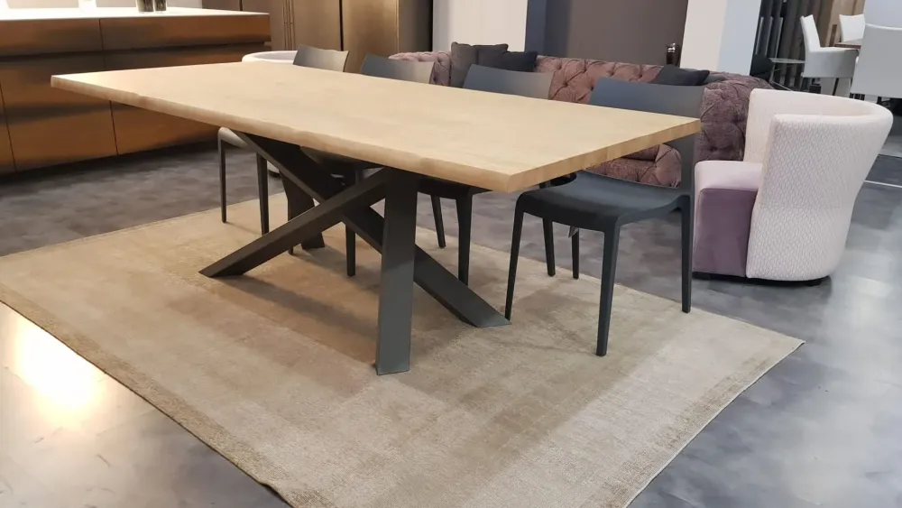 FGF Mobili Tavolo rettangolare in legno Crossing in Offerta Outlet- Tavoli