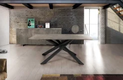 Tavolo rettangolare in legno Tavolo rovere grigio e rovere mielato fine serie di in Offerta Outlet Tavoli