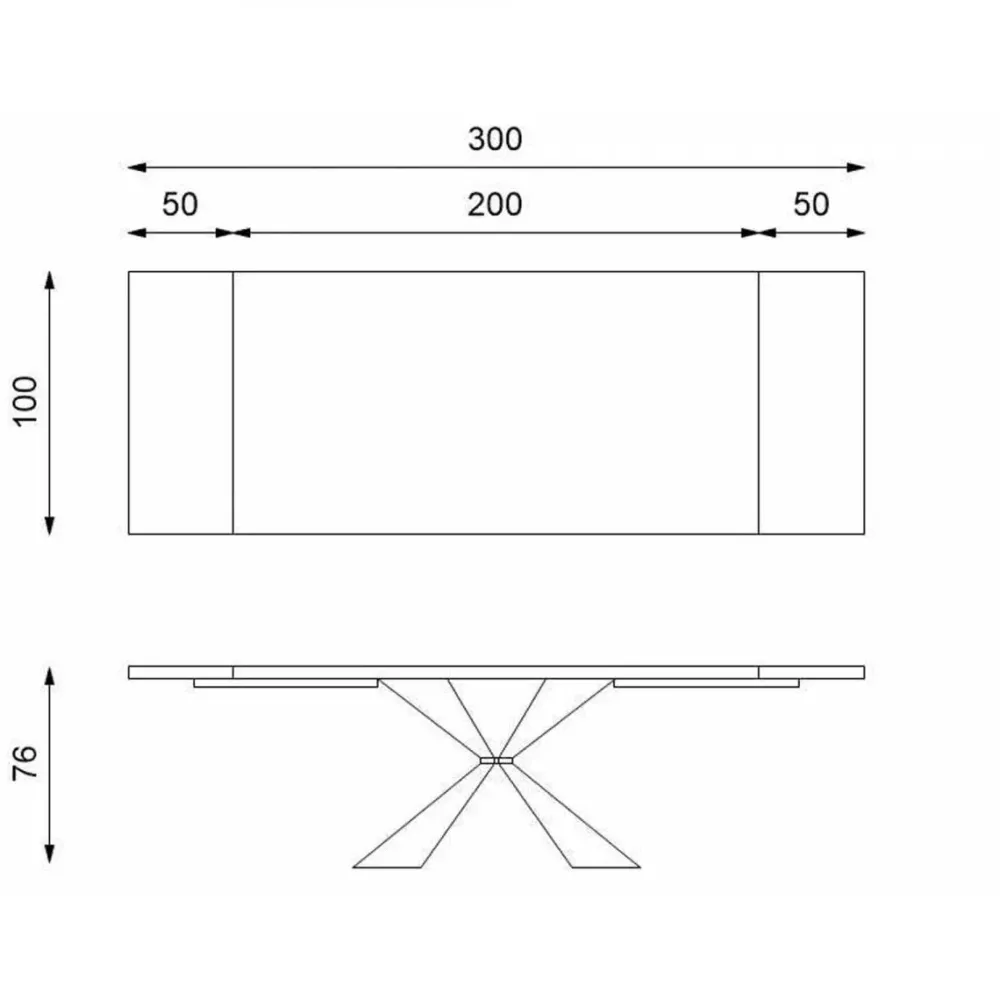 Tavolo rettangolare in legno Stark di in Offerta Outlet Tavoli