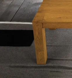 Artigianale Tavolo rettangolare in legno Gamba quadra allungabile in Offerta Outlet- Tavoli