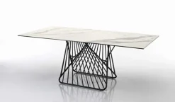 Tavolo rettangolare in metallo Filo di in Offerta Outlet^MaxHome