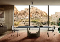 Lago Tavolo rettangolare in vetro U table di in Offerta Outlet- Tavoli