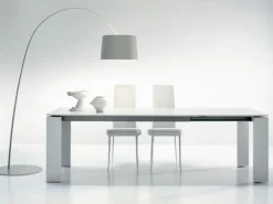 Online Tavolo rettangolare in vetro Tavolo layer allungabile nero piano in cristallo nero di in Offerta Outlet Tavoli