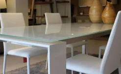 Online Tavolo rettangolare in vetro Tavolo layer allungabile nero piano in cristallo nero di in Offerta Outlet Tavoli