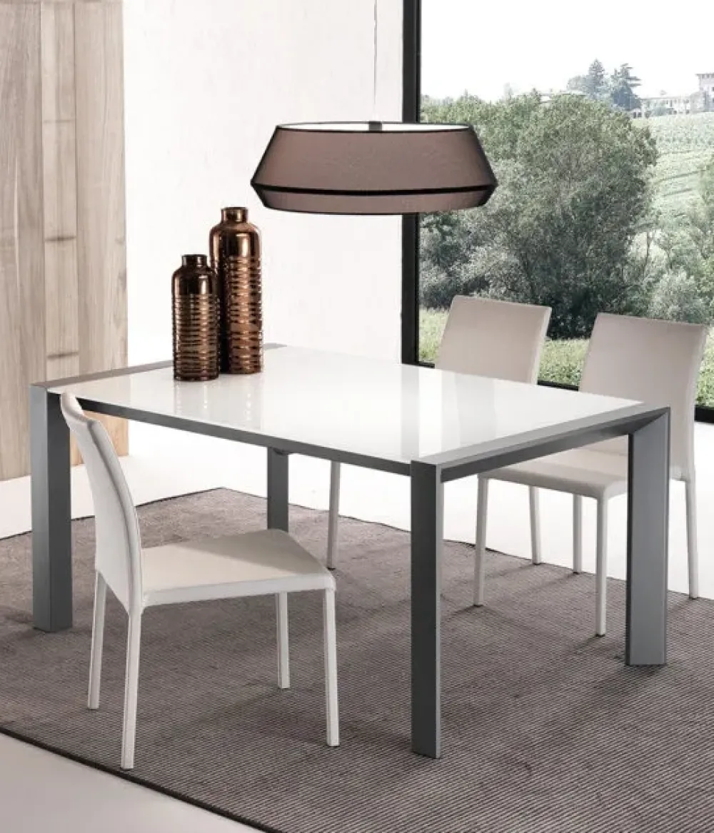 La Seggiola Tavolo rettangolare in vetro London beat in Offerta Outlet- Tavoli